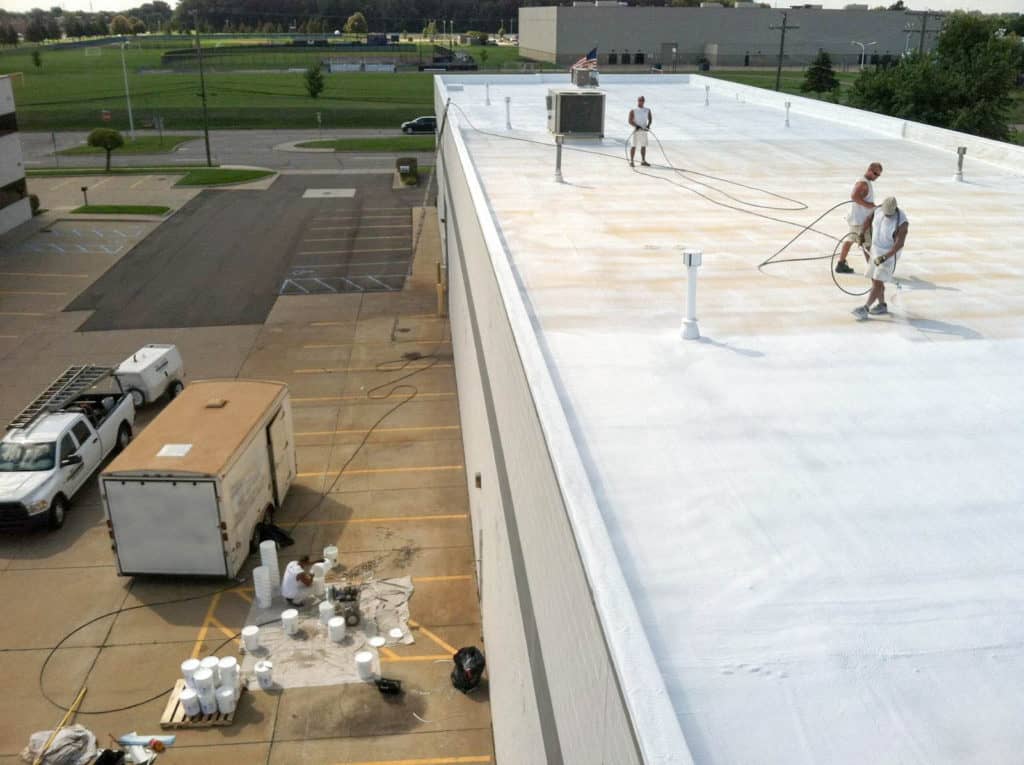 Lucius Commercial Roofing Flat Roof Restoration A lot of commercial roofs over the years were built with a modified bitumen roof membrane, also known as “modbit.” The biggest benefit of a modbit roof is its overall durability. The biggest drawback is the cost of replacement. Modbit roof lifecycles are typically 15 years. When your modbit roof is on its last legs the seams and flashing detail around penetration points begin to be a problem and can be the sources of leaks. The same issues occur in smooth surface gravel bur roofs, EPDM, TPO, PVC, and SPF roof systems. The good news is all of these roofing systems do not need to be replaced. They all can be restored with a Ure-A-Sil coating system. | Memphis | Germantown | Cordova | Bartlett | Tennessee